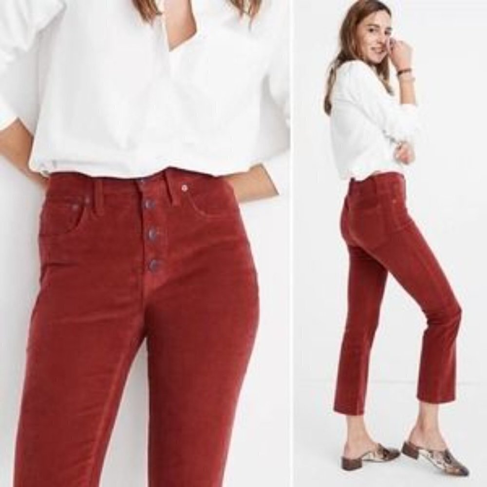 Madewell Corduroy Cali Demi-Boot Jeans Size 28